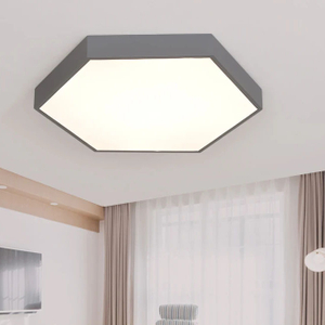 Modern Solid Black Hexagon Hanging Light 