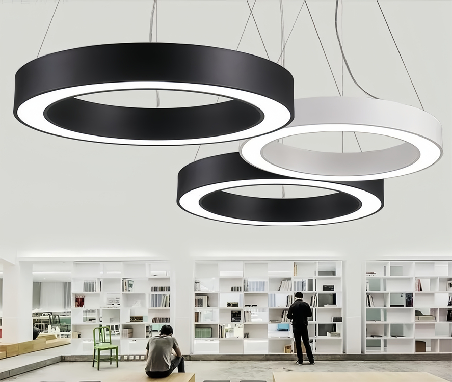 Hollow Round LED Pendant Light Installation