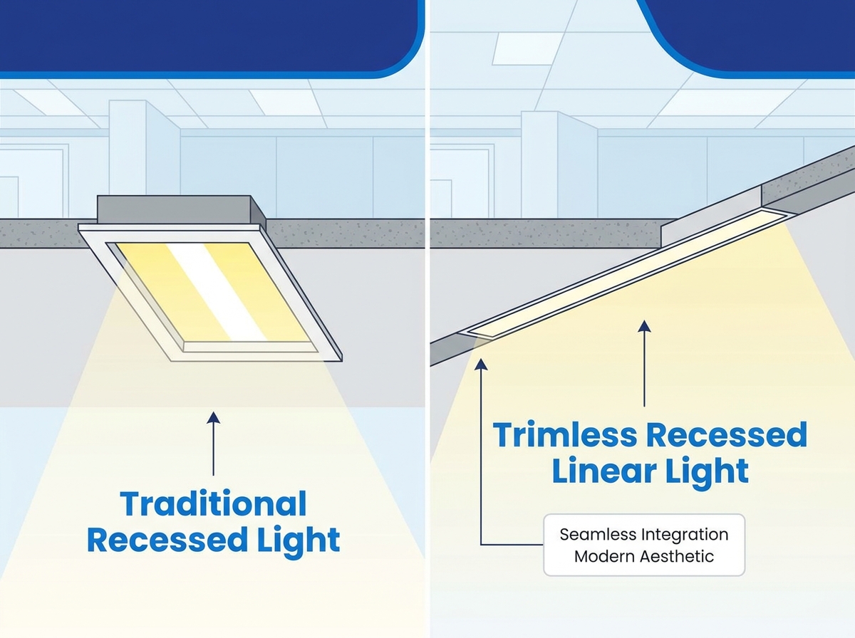 Trimless Recessed Linear Light